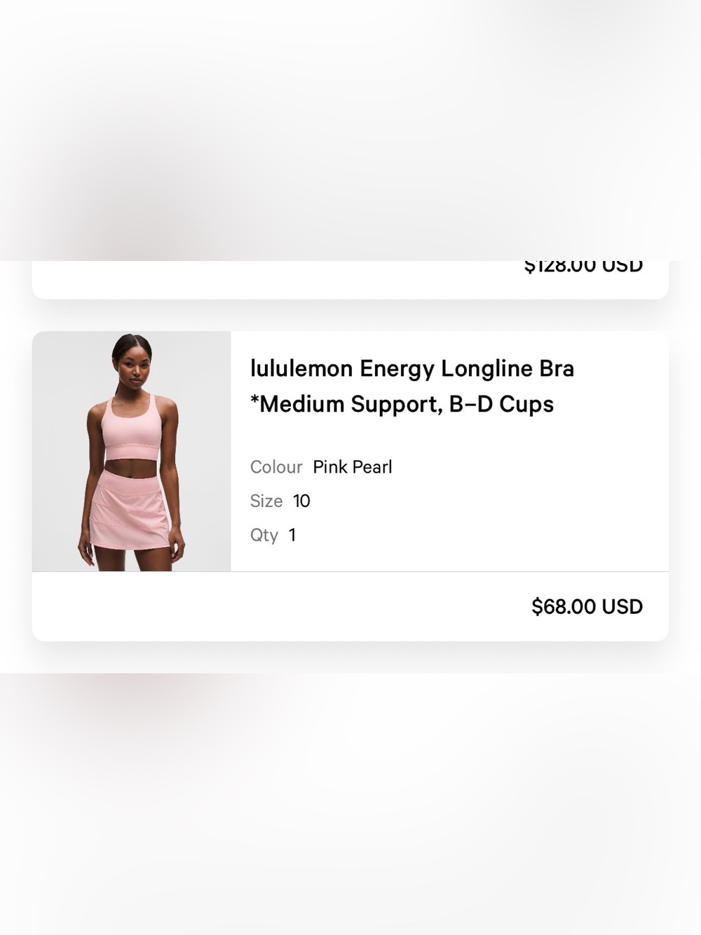 lululemon athletica Energy Longline Bra - Pink Pearl